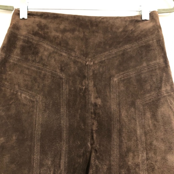 ATL Studio Brown Suede Trumpet Skirt Sz. 0 - Picture 3 of 8